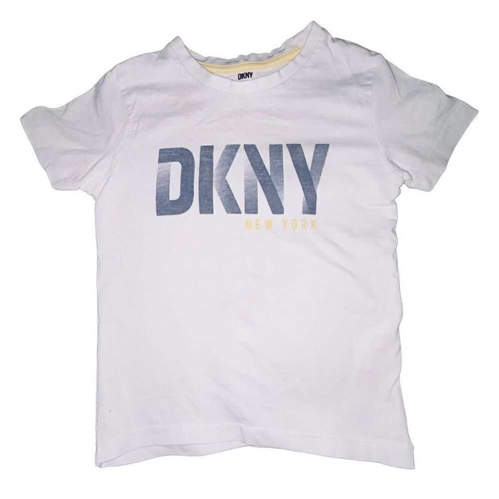 DKNY T-Shirt Youth Boy Size 6 Logo Spellout